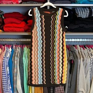 Missoni for Target multicolored chevron print sleeveless sweater dress size S